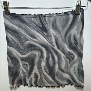 Urban Outfitters Gray Marble Mini Skirt